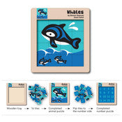 Double-Sided Wooden Tile Puzzles