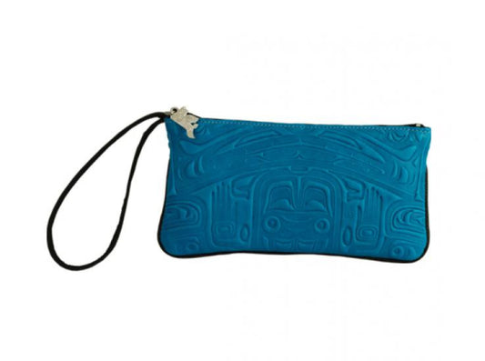 Embossed Wristlet Bear Box Design (Deerskin Leather)