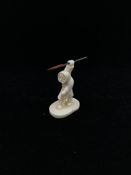 Ivory Sculpture- M. Soonagrook; Hunter, Baleen, 3.5"